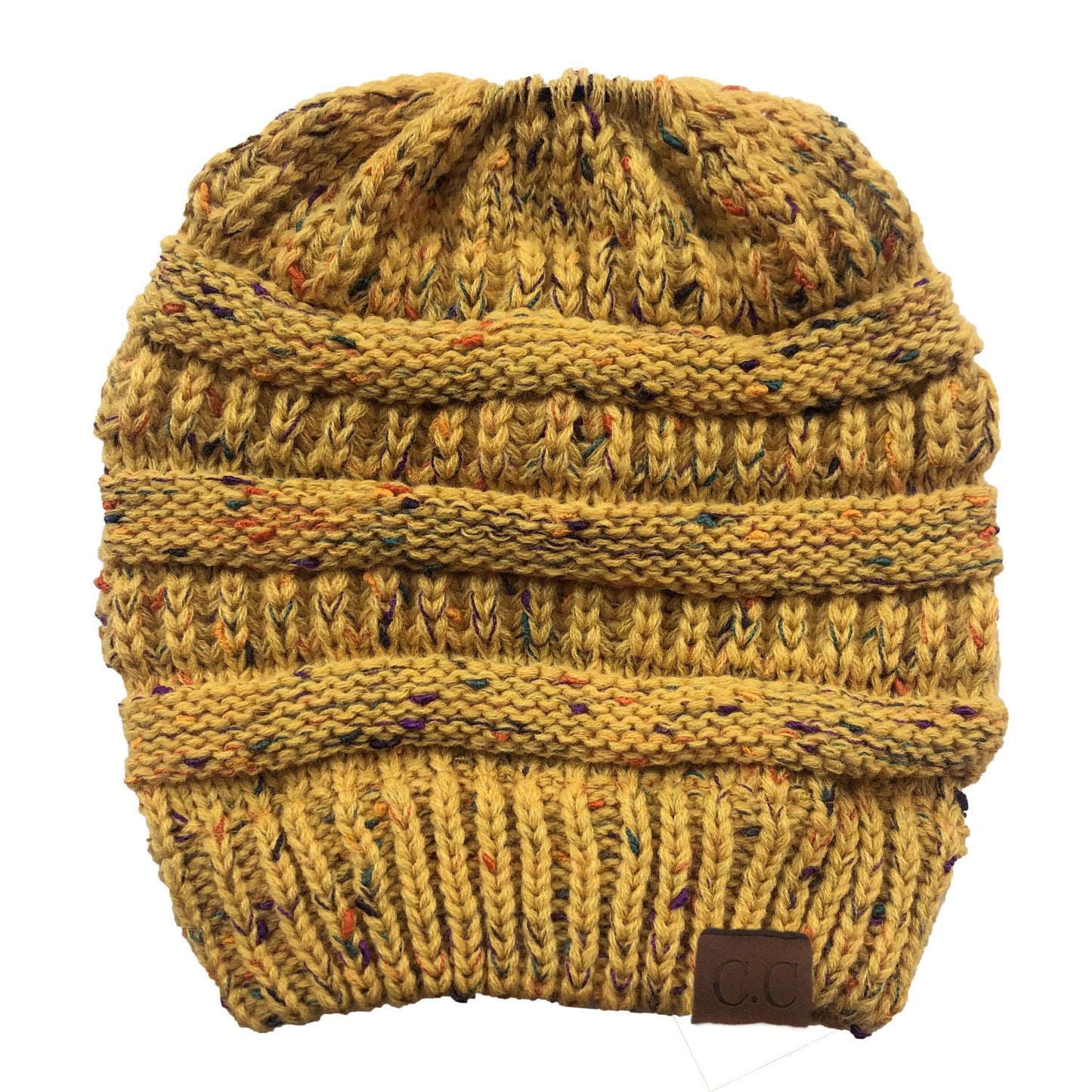 Gestrickte Ponymütze aus Wolle