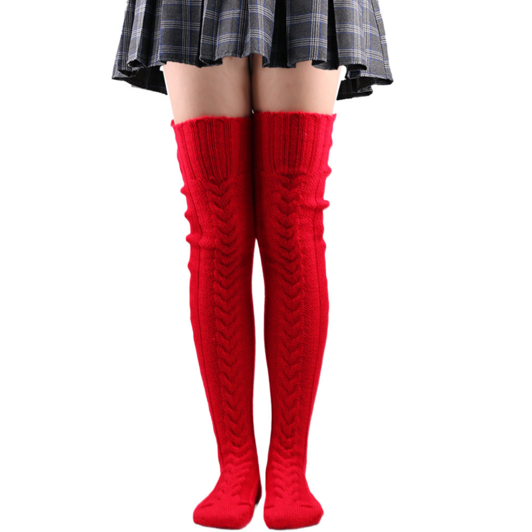 Kuschlige Overknee Socken