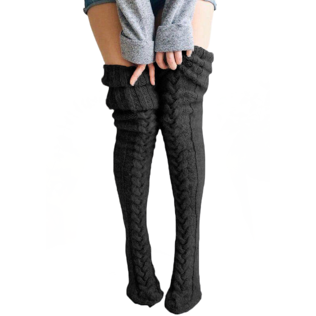 Kuschlige Overknee Socken