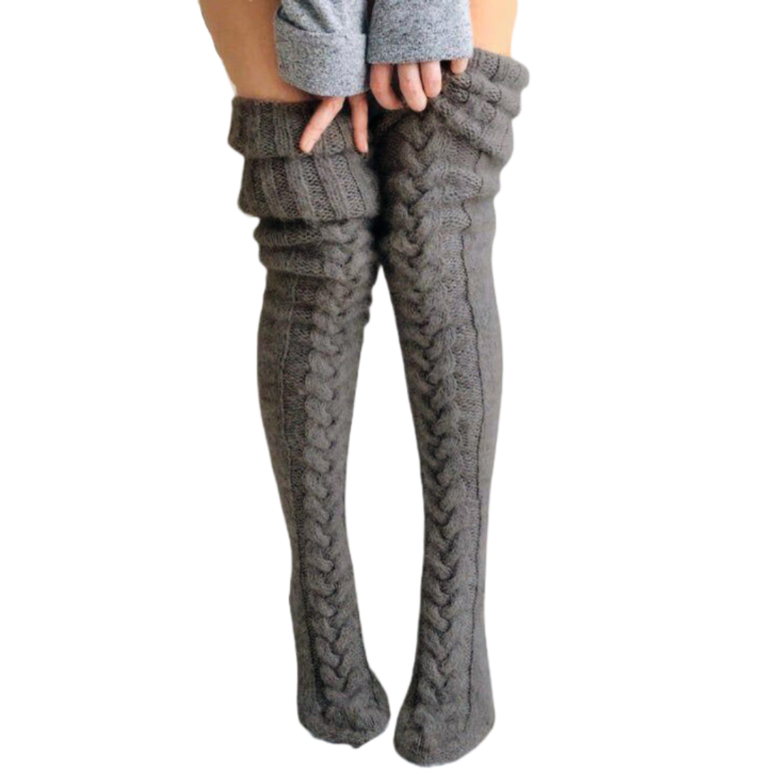Kuschlige Overknee Socken