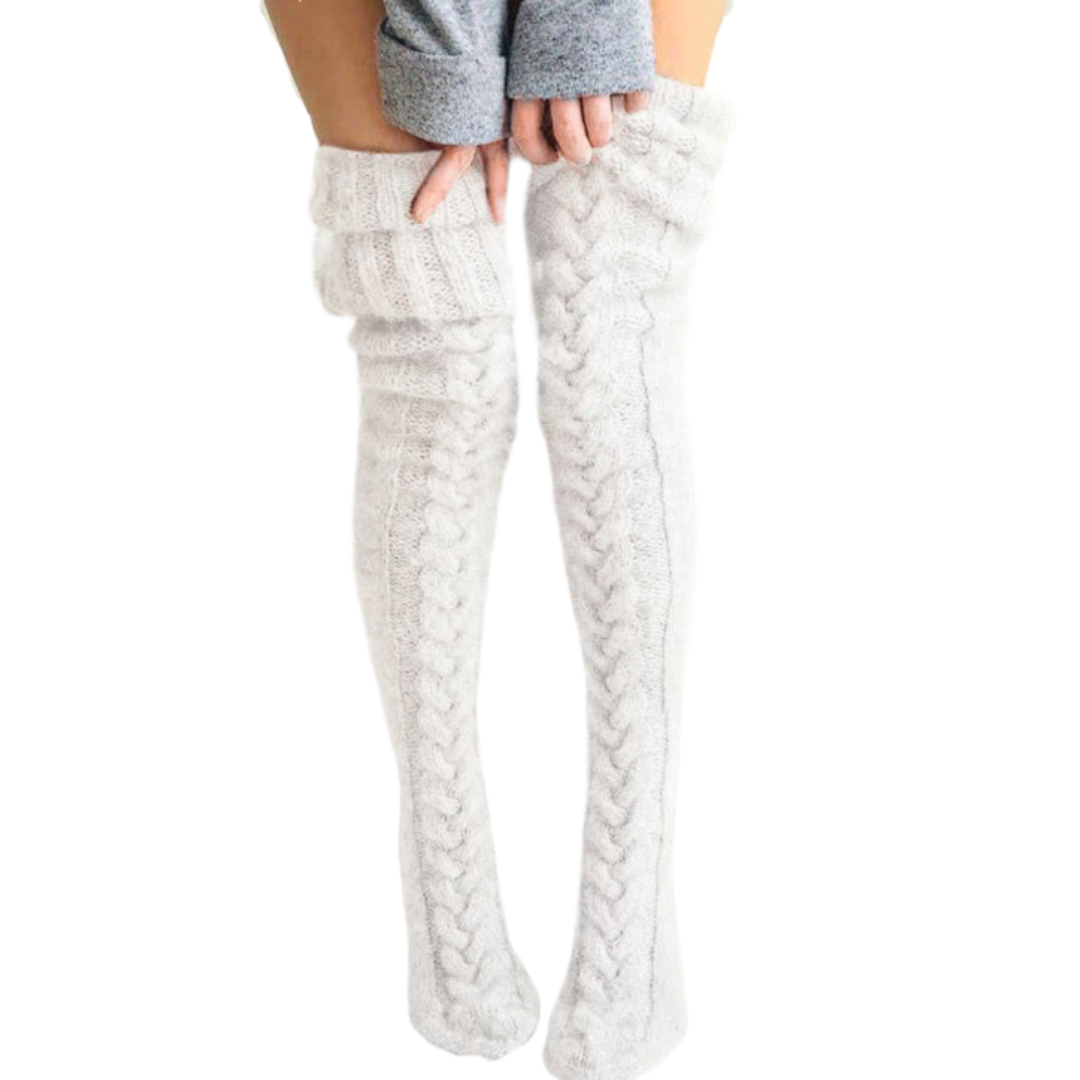 Kuschlige Overknee Socken