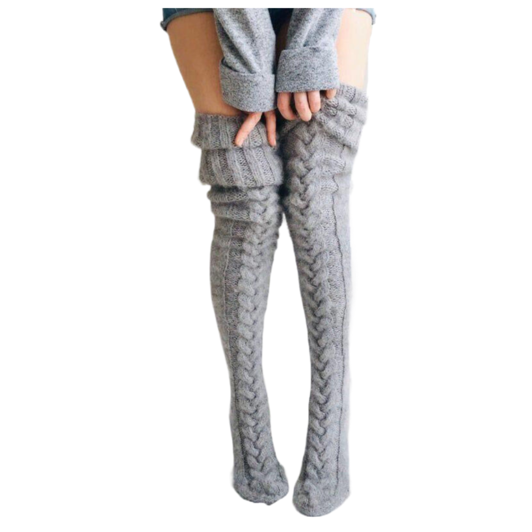 Kuschlige Overknee Socken