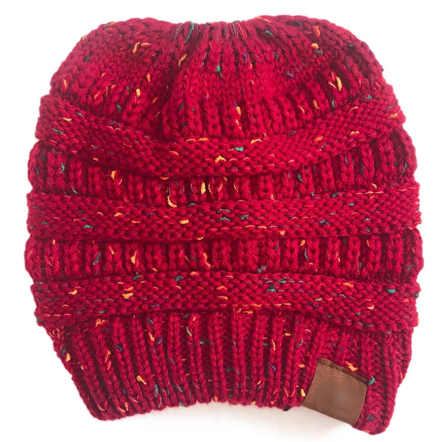Gestrickte Ponymütze aus Wolle
