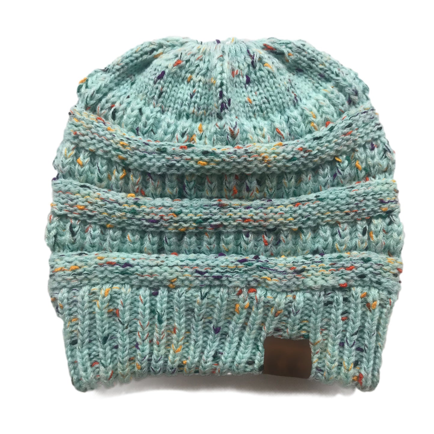 Gestrickte Ponymütze aus Wolle
