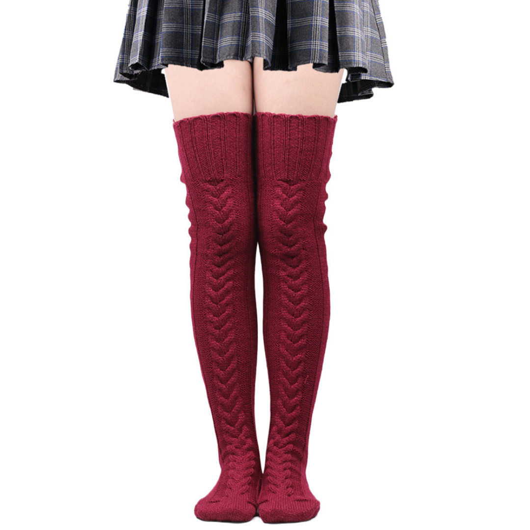 Kuschlige Overknee Socken